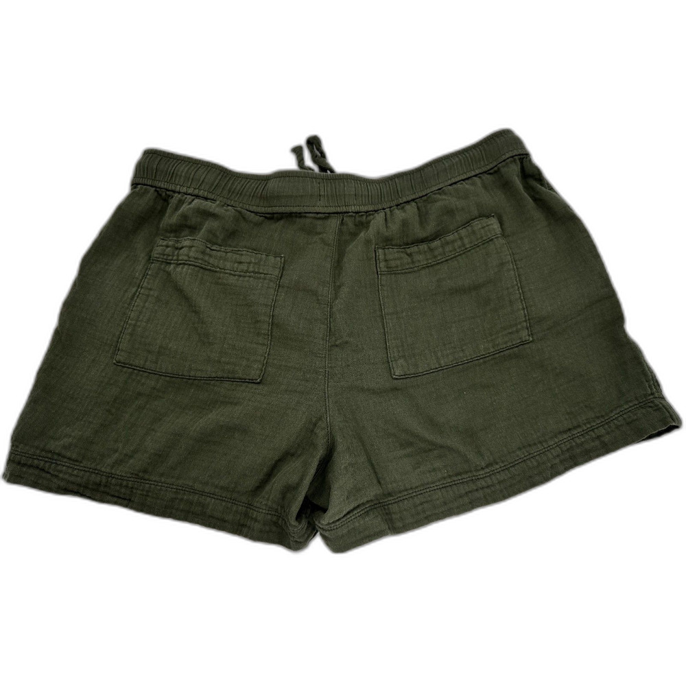 LOFT Olive Green Drawstring Linen Cotton Utility Shorts Size XL Extra Large EUC
